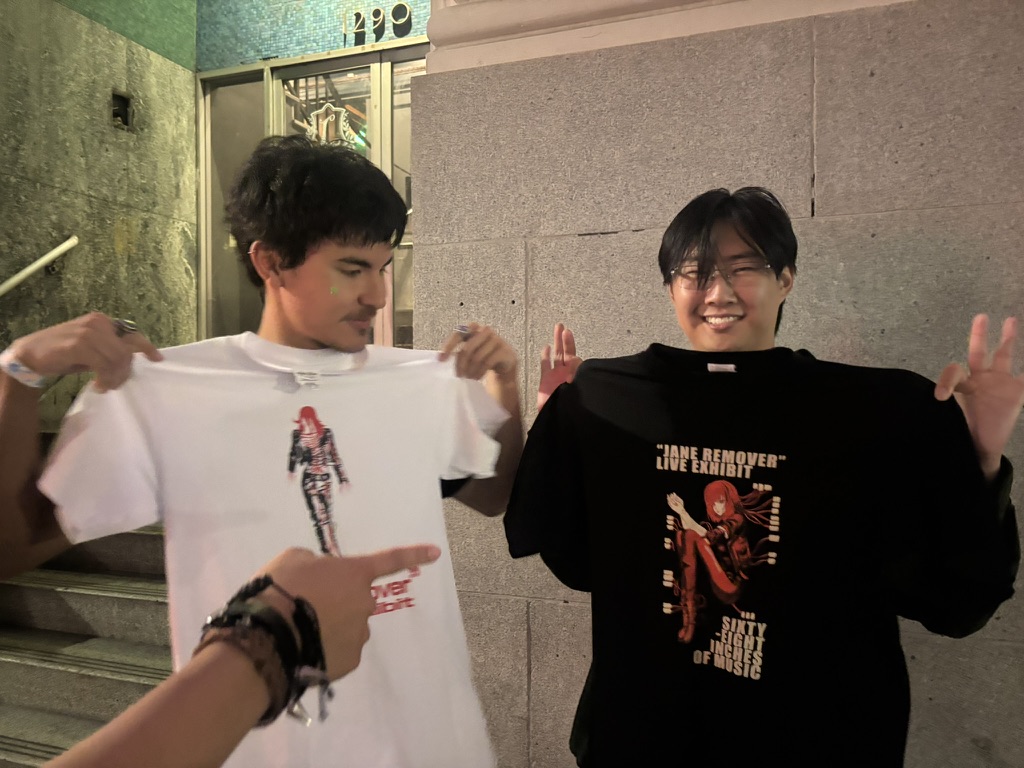 picture with nate holding jane remover merch