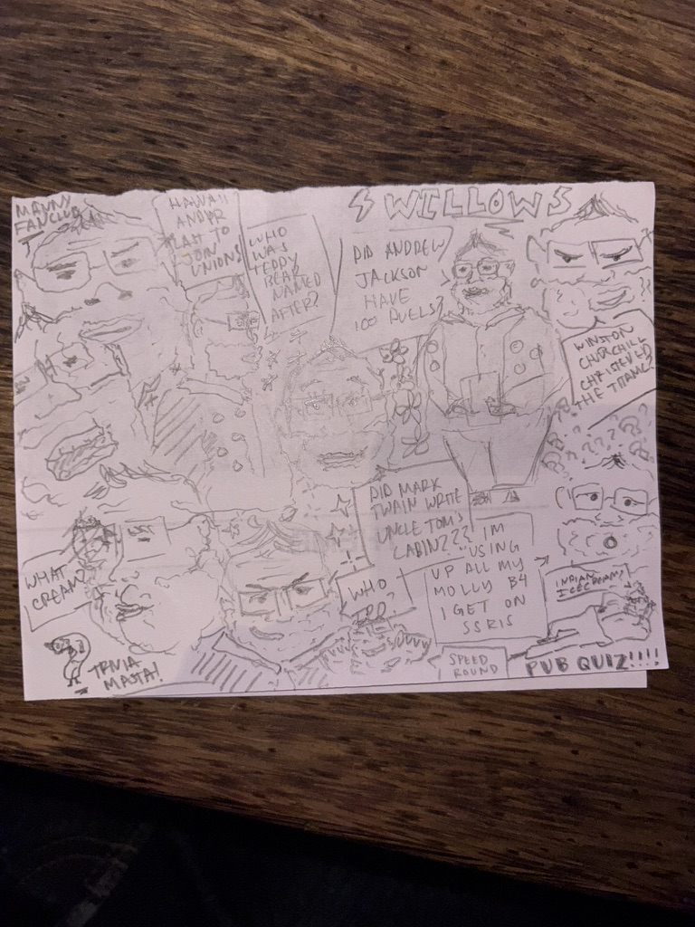 doodling at trivia